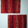 Set of 2 Hot Pepper Reversible Coffee Mats